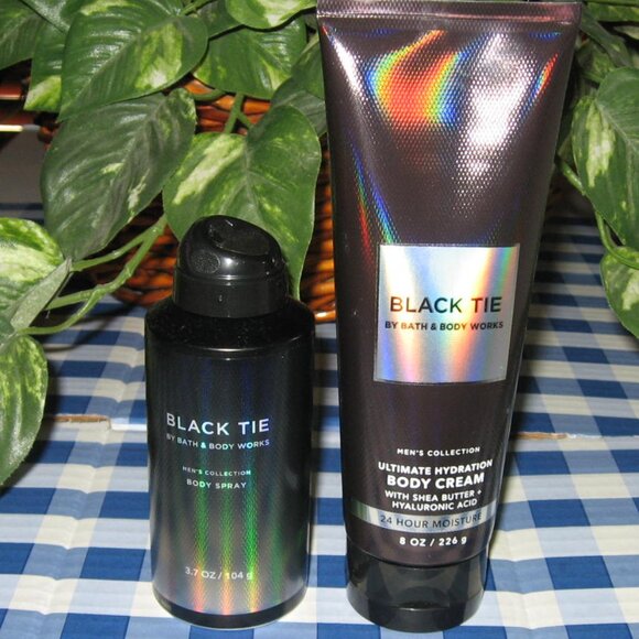BBW Mens Black Tie Body Spray & Cream Lot of 2 New - Picture 2 of 4